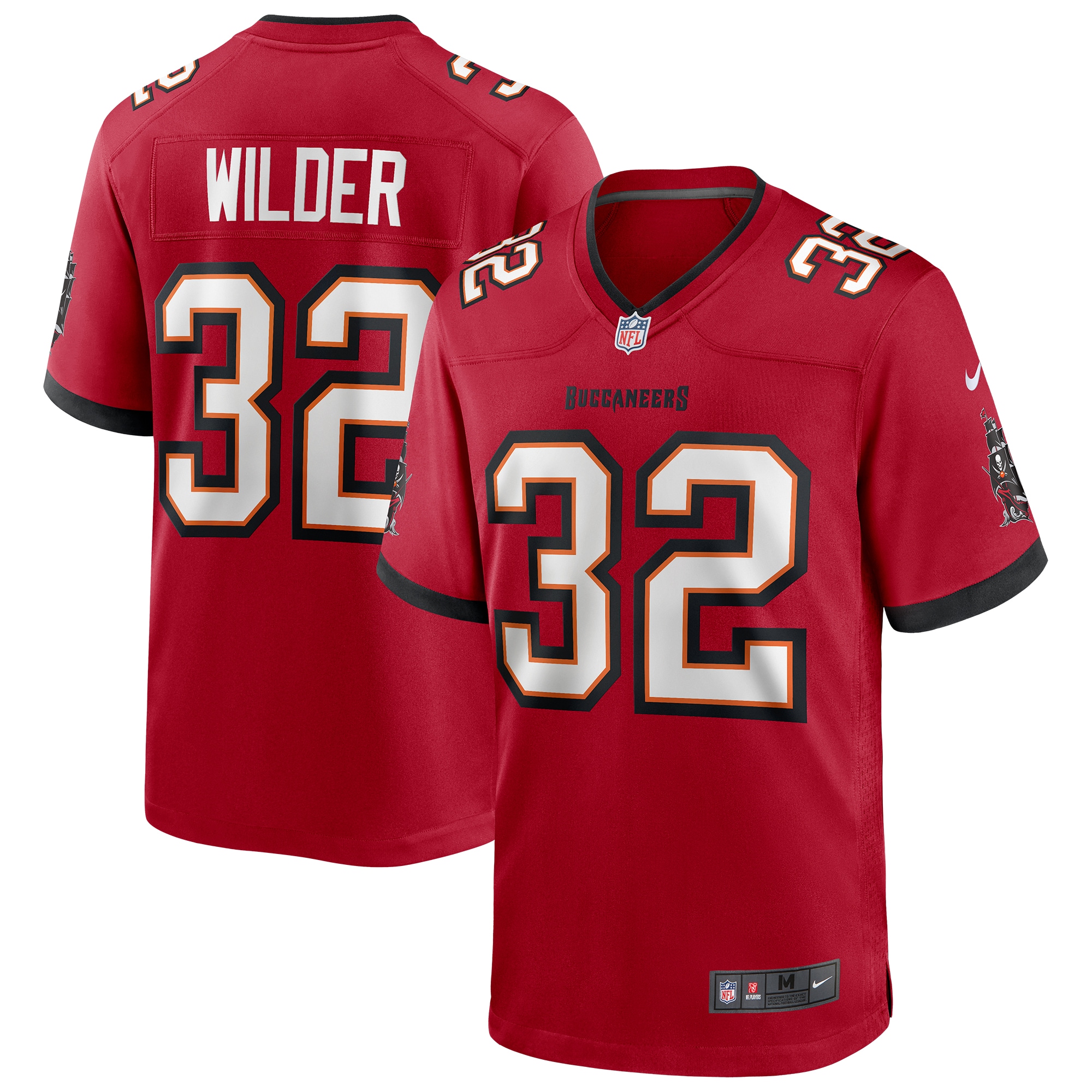 Men's Tampa Bay Buccaneers James Wilder Red Game Retired Player Jersey