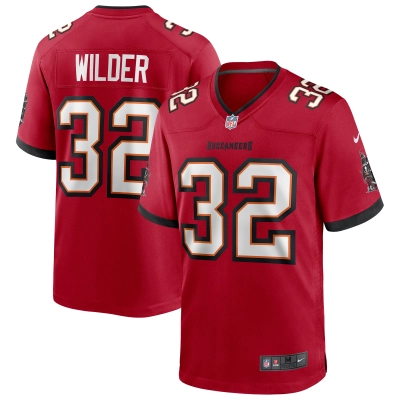 Men's Tampa Bay Buccaneers James Wilder Red Game Retired Player Jersey 01