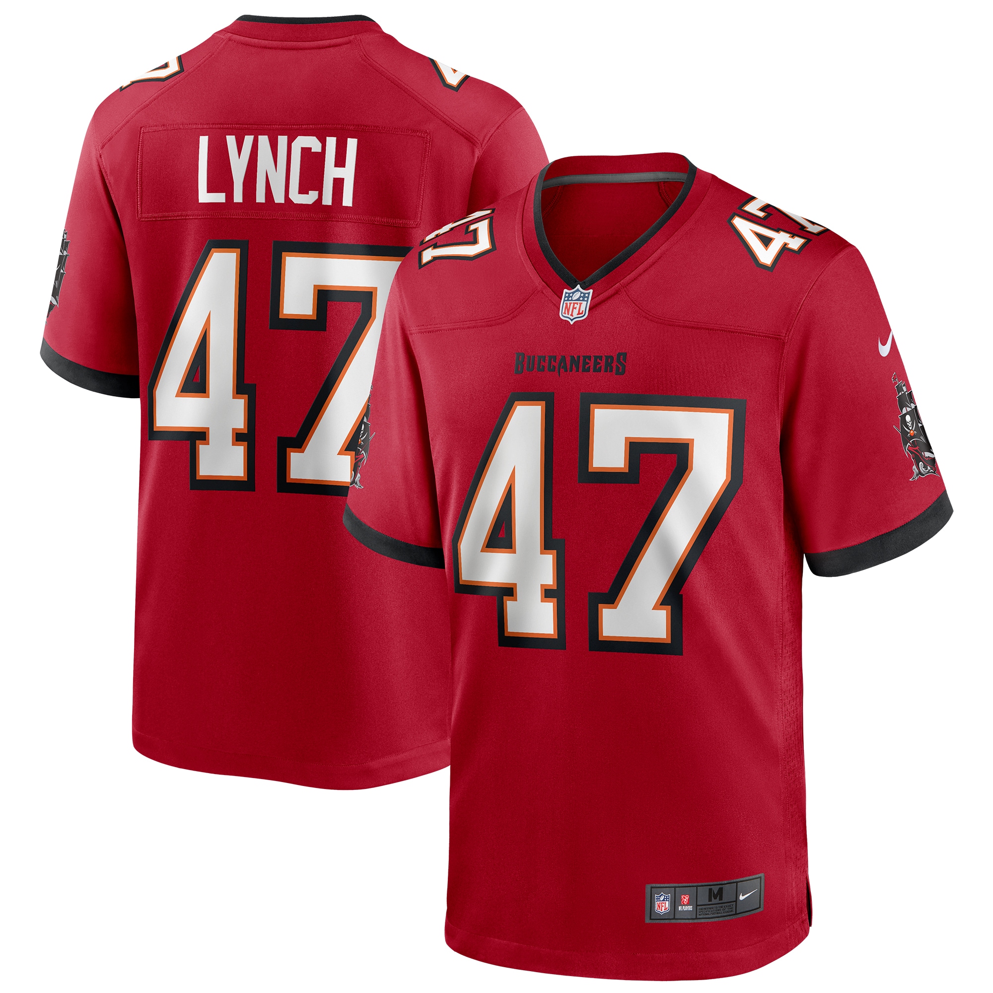Men's Tampa Bay Buccaneers John Lynch Red Game Retired Player Jersey