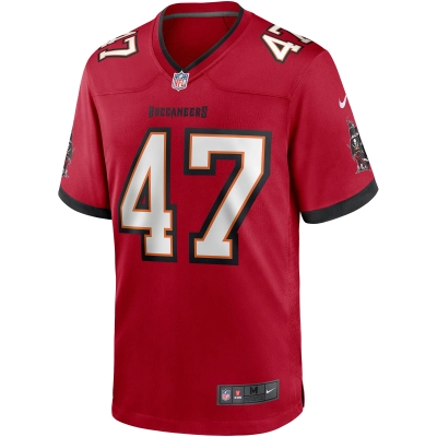Men's Tampa Bay Buccaneers John Lynch Red Game Retired Player Jersey 02