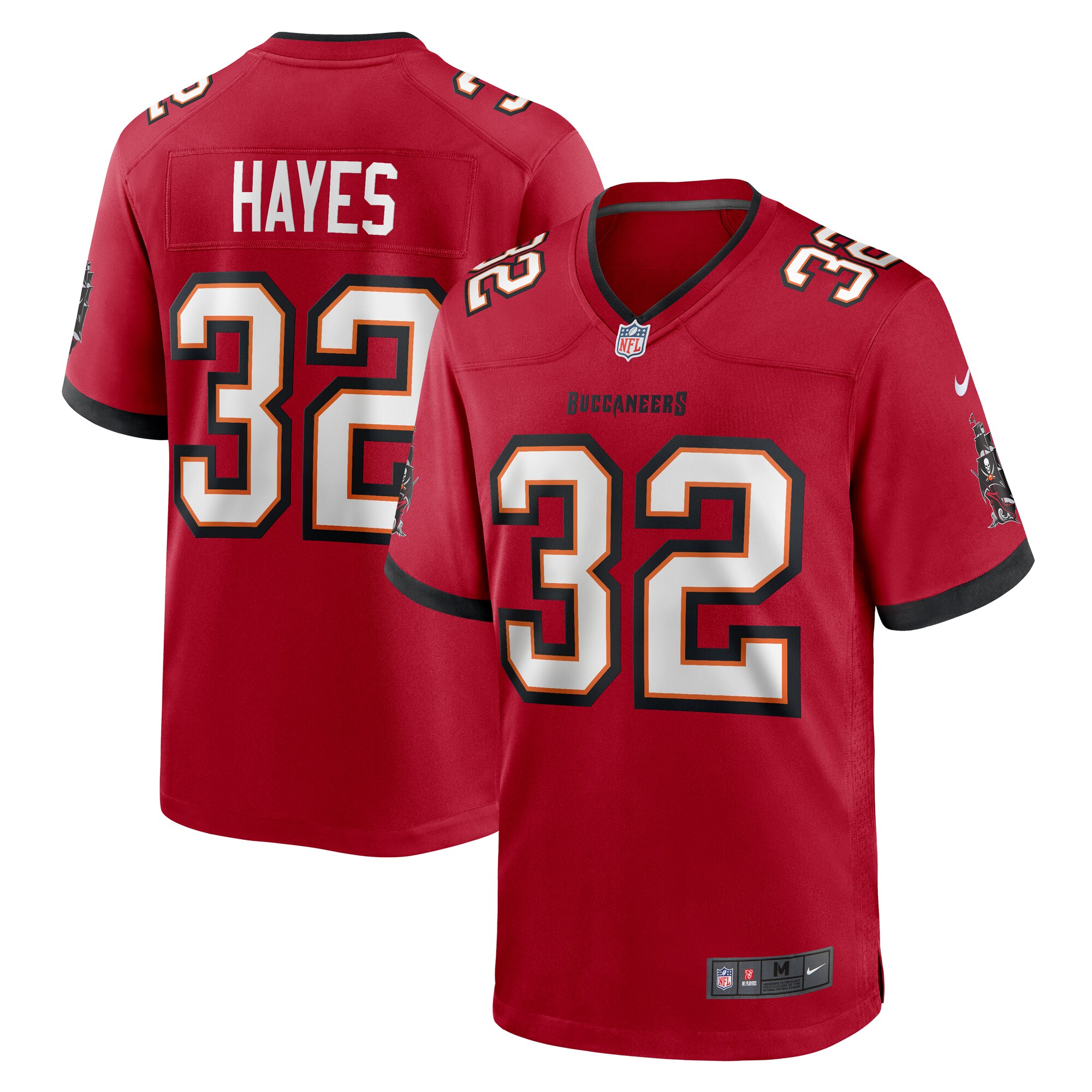 Men's Tampa Bay Buccaneers Josh Hayes  Red Game Jersey