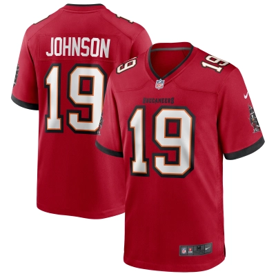 Men's Tampa Bay Buccaneers Keyshawn Johnson Red Game Retired Player Jersey 01