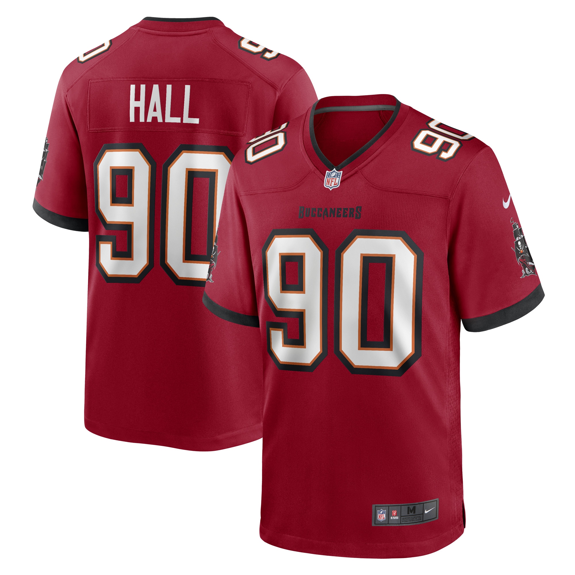Men's Tampa Bay Buccaneers Logan Hall Red Game Player Jersey