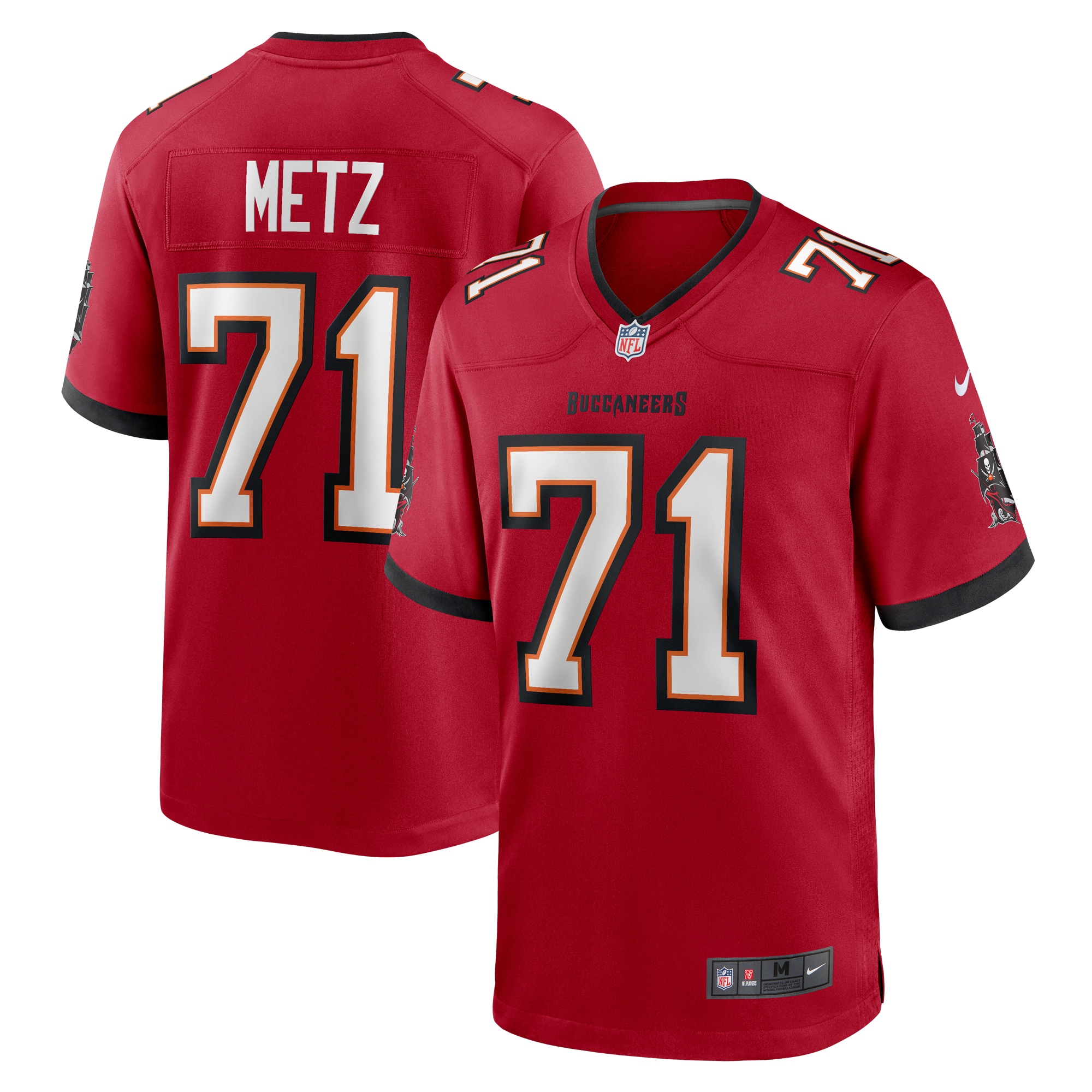 Men's Tampa Bay Buccaneers Lorenz Metz  Red Game Jersey