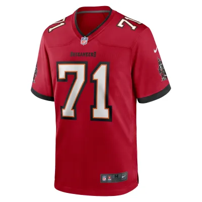 Men's Tampa Bay Buccaneers Lorenz Metz  Red Game Jersey 02
