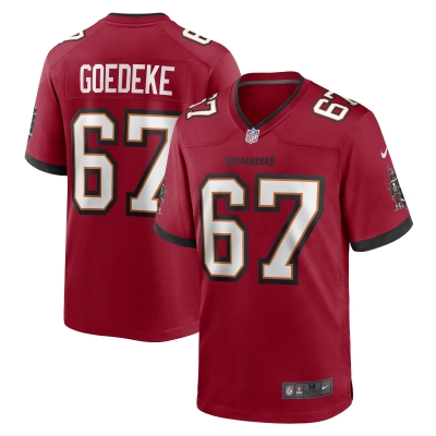 Men's Tampa Bay Buccaneers Luke Goedeke Red Game Player Jersey 01