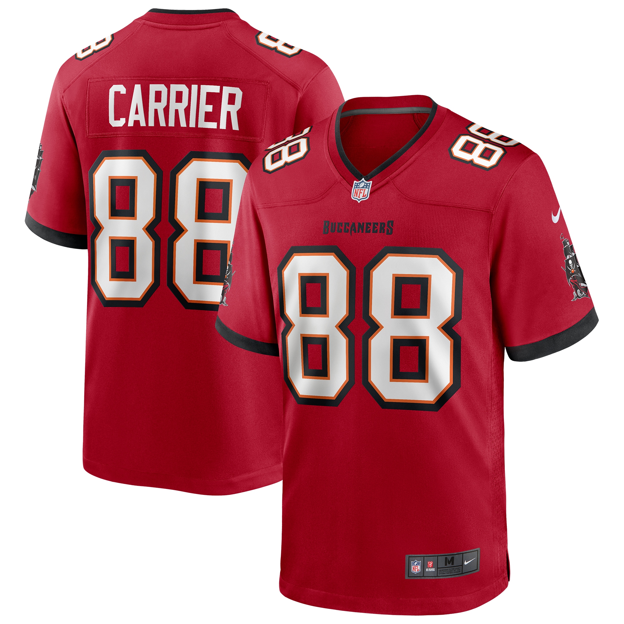 Men's Tampa Bay Buccaneers Mark Carrier Red Game Retired Player Jersey
