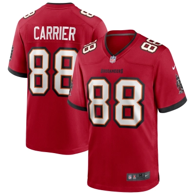 Men's Tampa Bay Buccaneers Mark Carrier Red Game Retired Player Jersey 01