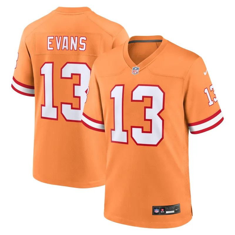 Men's Tampa Bay Buccaneers Mike Evans Orange Throwback Game Jersey