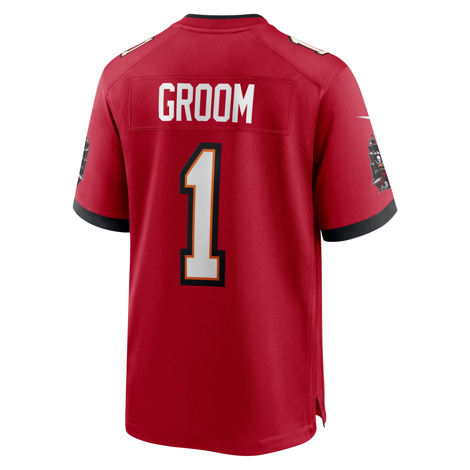 Men's Tampa Bay Buccaneers Number 1 Groom Red Game Jersey