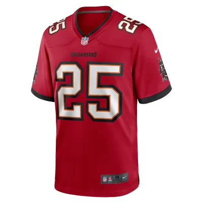 Men's Tampa Bay Buccaneers Patrick Laird  Red Game Jersey 02