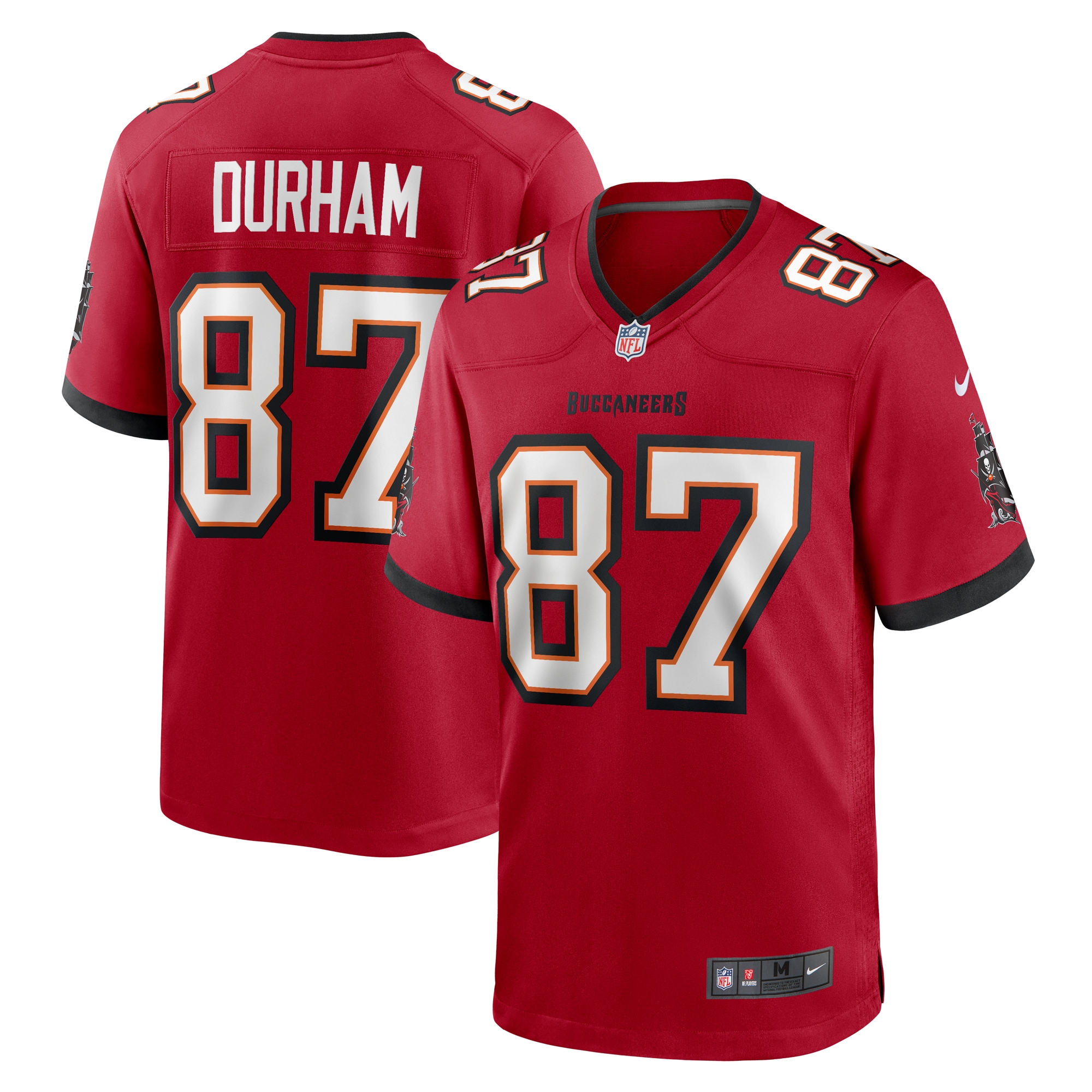 Men's Tampa Bay Buccaneers Payne Durham  Red Game Jersey