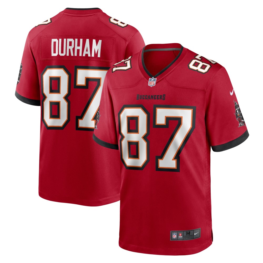 Men's Tampa Bay Buccaneers Payne Durham  Red Game Jersey