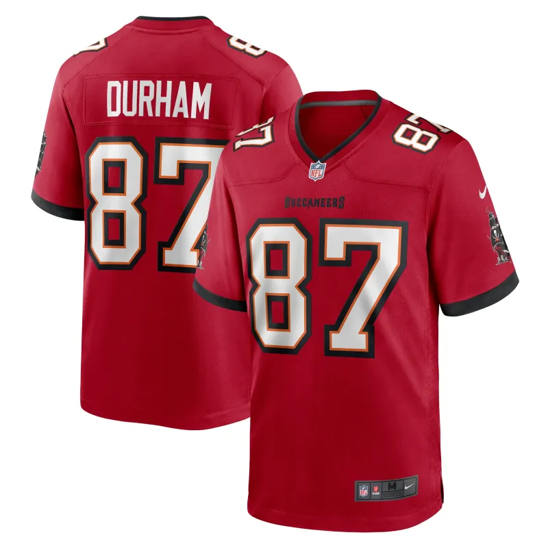 Men's Tampa Bay Buccaneers Payne Durham  Red Game Jersey