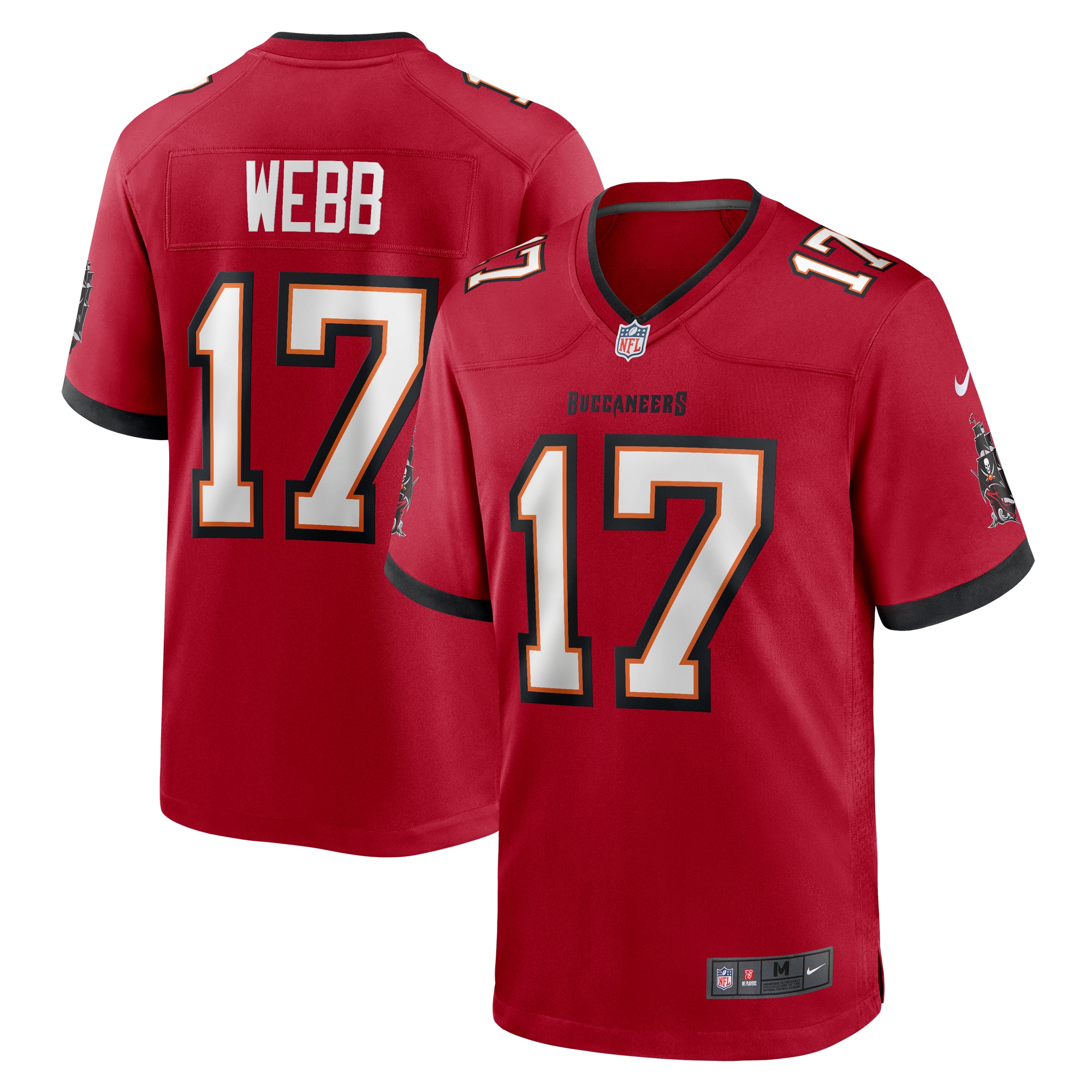 Men's Tampa Bay Buccaneers Raleigh Webb  Red Game Jersey