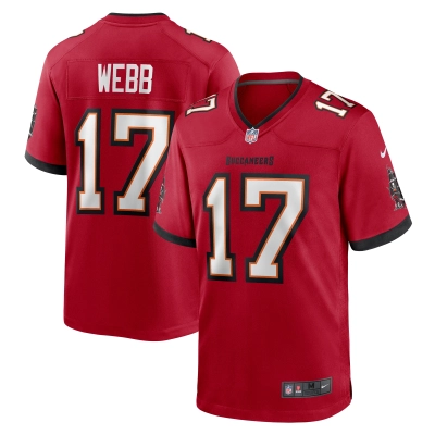 Men's Tampa Bay Buccaneers Raleigh Webb  Red Game Jersey 01