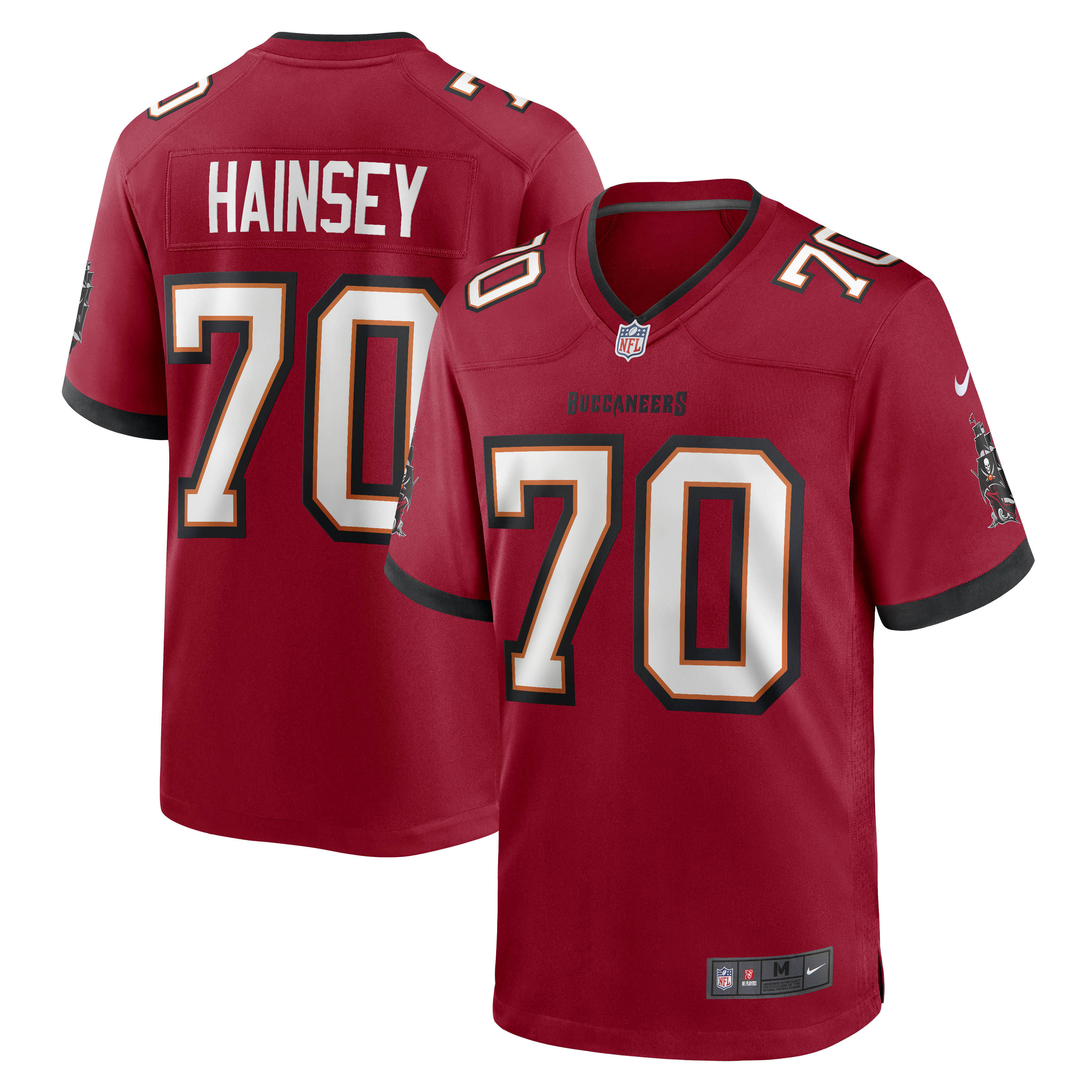 Men's Tampa Bay Buccaneers Robert Hainsey Red Game Jersey