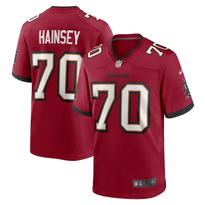 Men's Tampa Bay Buccaneers Robert Hainsey Red Game Jersey 01