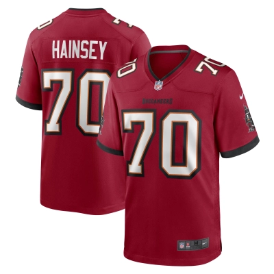 Men's Tampa Bay Buccaneers Robert Hainsey Red Game Jersey 01