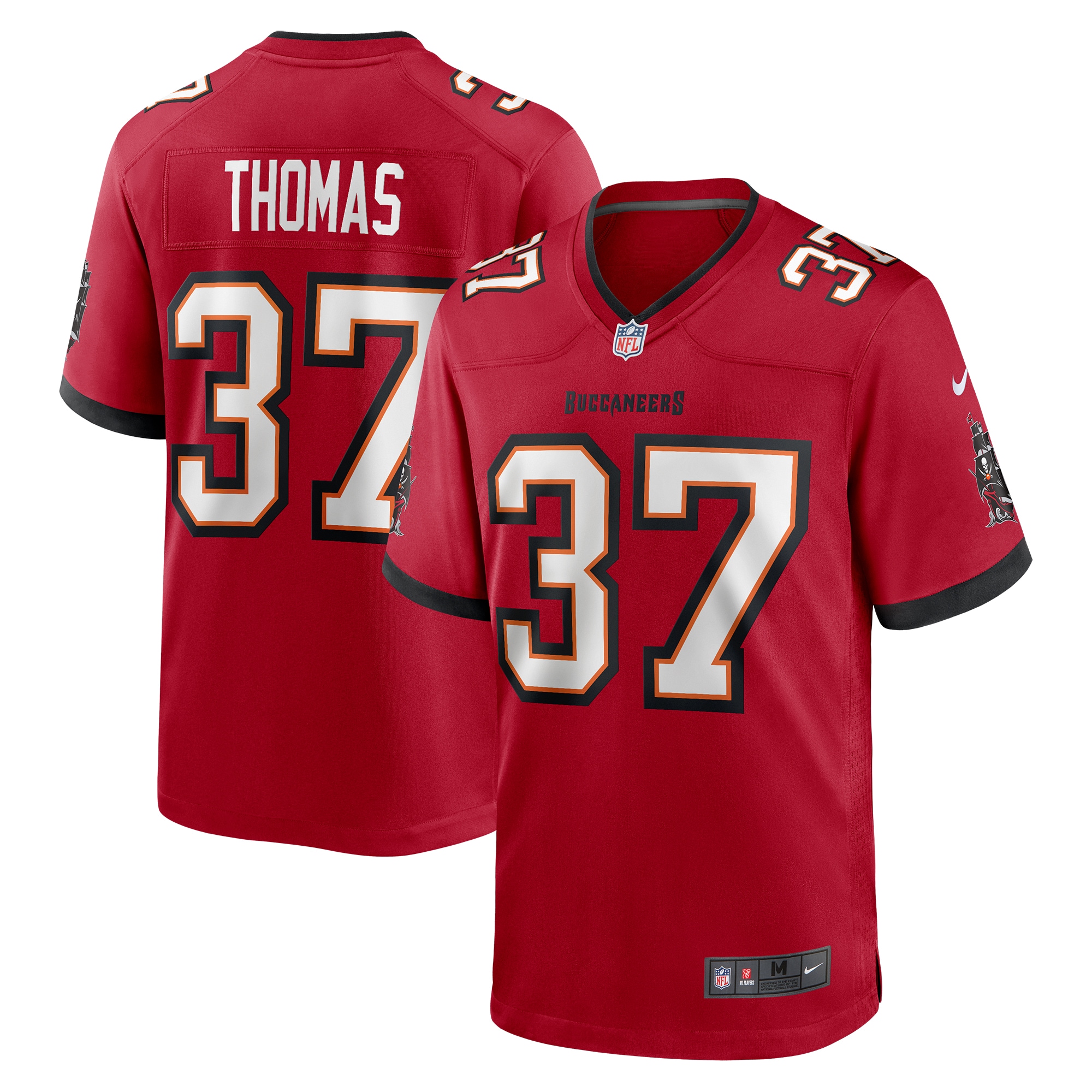 Men's Tampa Bay Buccaneers Tavierre Thomas  Red Game Jersey