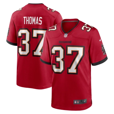Men's Tampa Bay Buccaneers Tavierre Thomas  Red Game Jersey 01