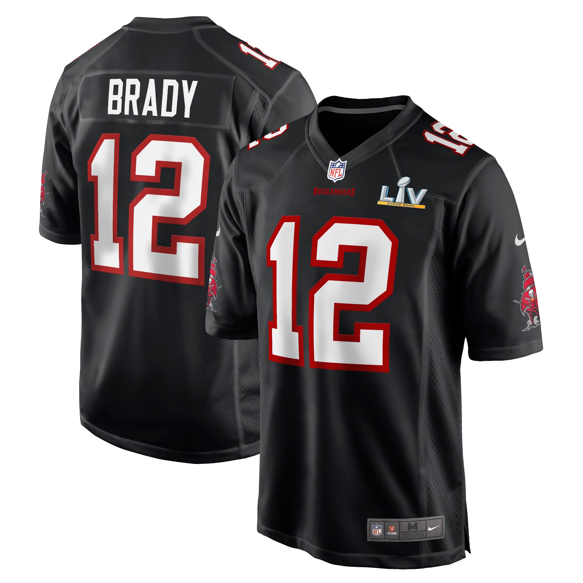 Men's Tampa Bay Buccaneers Tom Brady Black Super Bowl LV Game Fashion Jersey