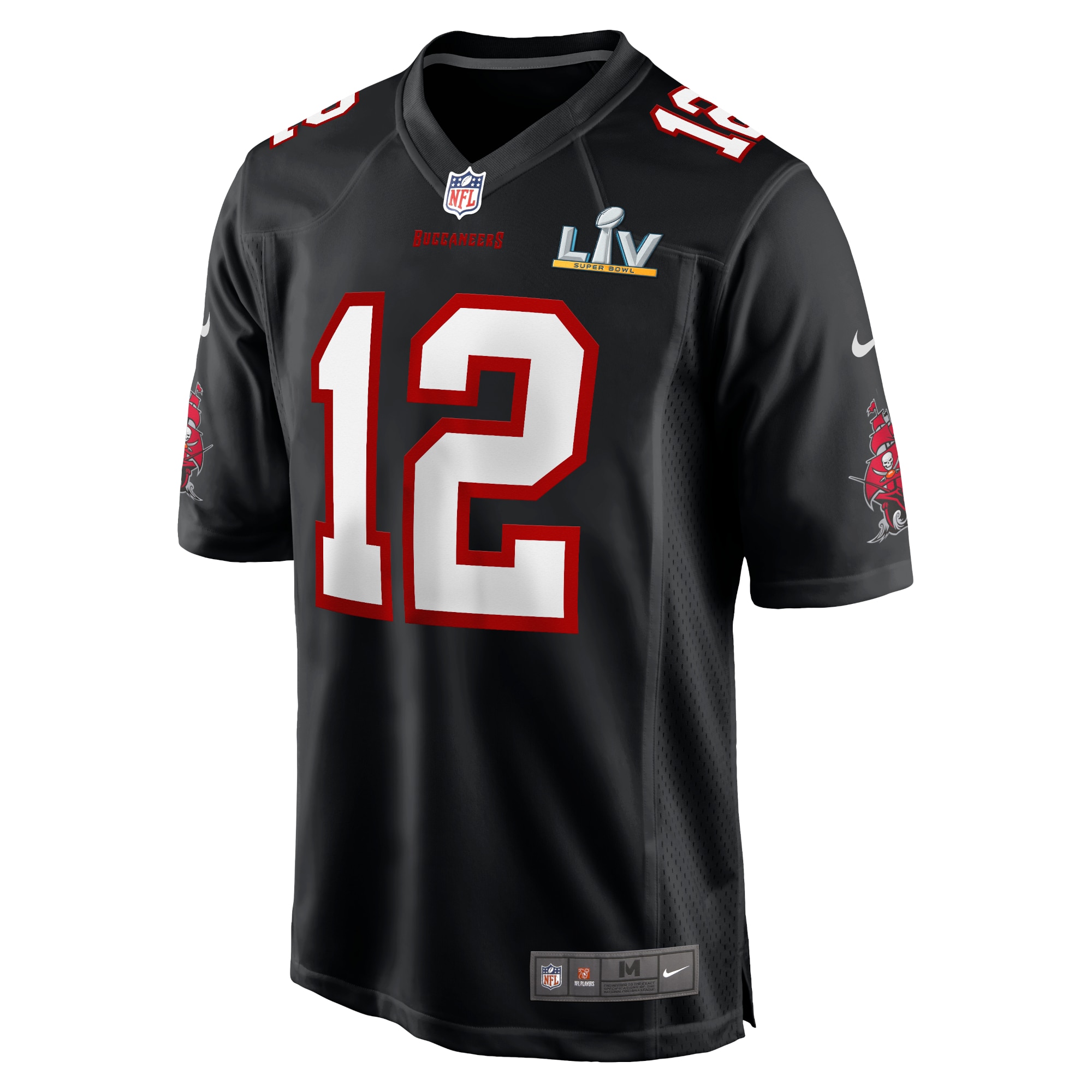 Men's Tampa Bay Buccaneers Tom Brady Black Super Bowl LV Game Fashion Jersey