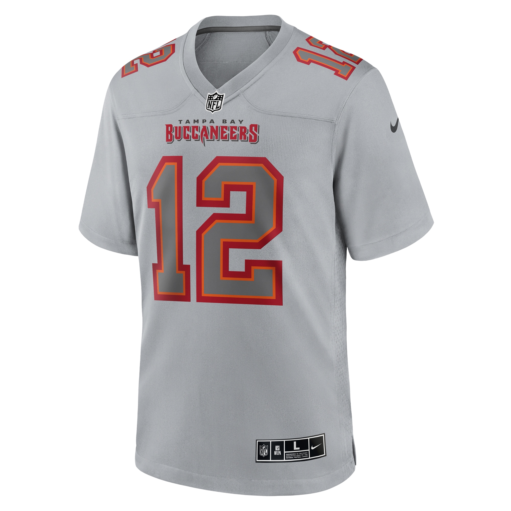 Men's Tampa Bay Buccaneers Tom Brady Gray Atmosphere Fashion Game Jersey