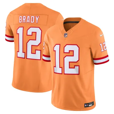 Men's Tampa Bay Buccaneers Tom Brady Orange Vapor F.U.S.E. Limited Jersey 01