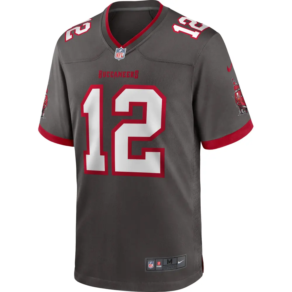 Men's Tampa Bay Buccaneers Tom Brady Pewter Alternate Game Jersey
