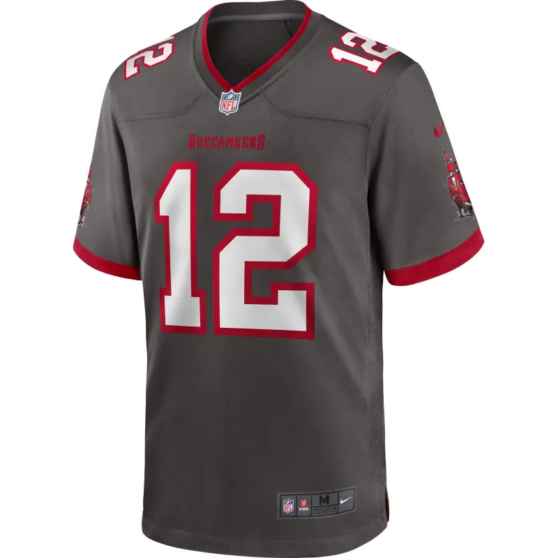 Men's Tampa Bay Buccaneers Tom Brady Pewter Alternate Game Jersey