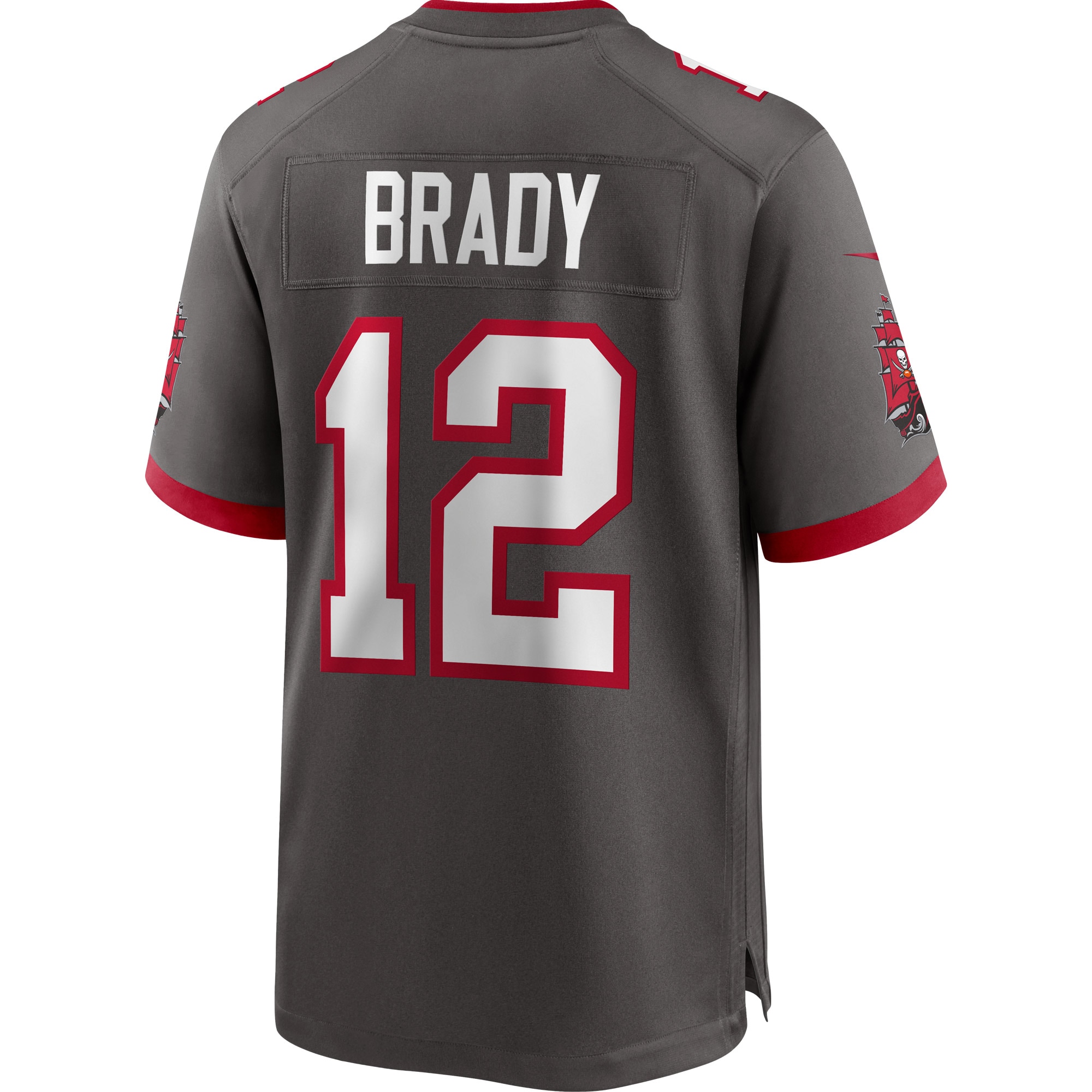 Men's Tampa Bay Buccaneers Tom Brady Pewter Alternate Game Jersey