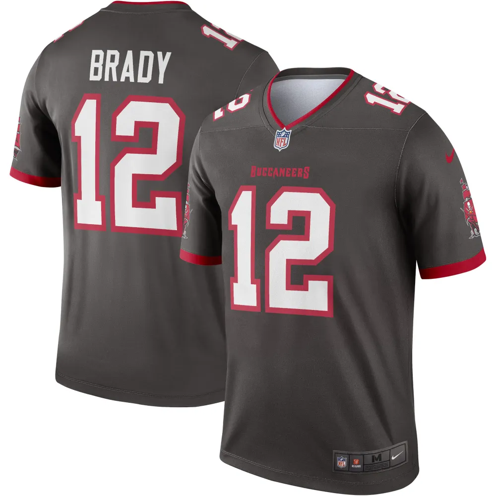 Men's Tampa Bay Buccaneers Tom Brady Pewter Alternate Legend Jersey