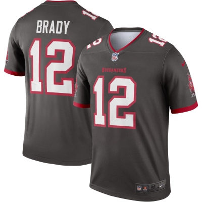Men's Tampa Bay Buccaneers Tom Brady Pewter Alternate Legend Jersey 01