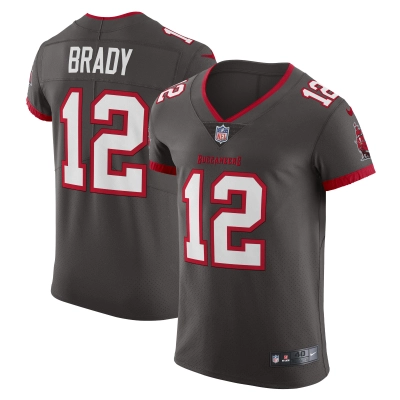 Men's Tampa Bay Buccaneers Tom Brady Pewter Alternate Vapor Elite Jersey 01