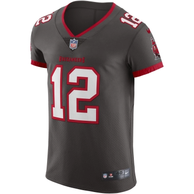 Men's Tampa Bay Buccaneers Tom Brady Pewter Alternate Vapor Elite Jersey 02