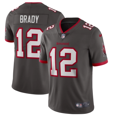 Men's Tampa Bay Buccaneers Tom Brady Pewter Alternate Vapor Limited Jersey 01