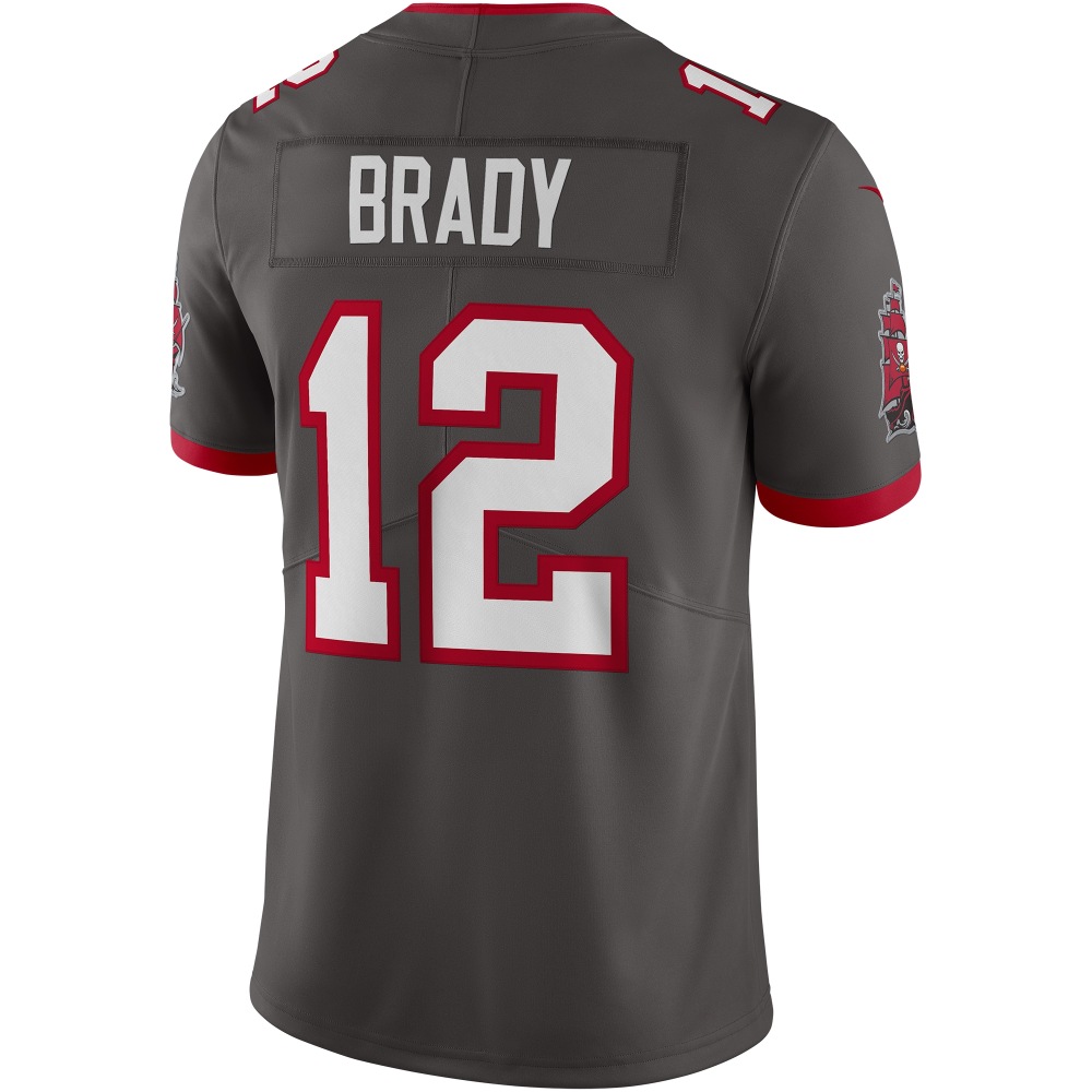 Men's Tampa Bay Buccaneers Tom Brady Pewter Alternate Vapor Limited Jersey