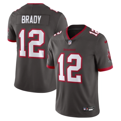 Men's Tampa Bay Buccaneers Tom Brady Pewter Alternate Vapor Untouchable Limited Jersey 01