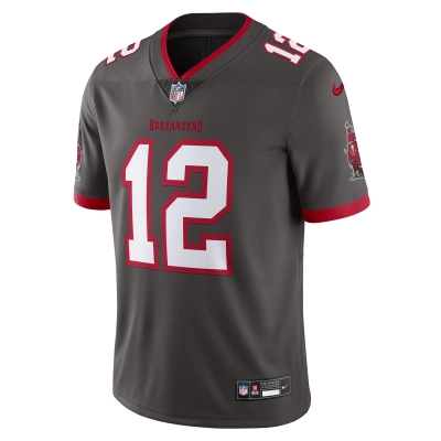 Men's Tampa Bay Buccaneers Tom Brady Pewter Alternate Vapor Untouchable Limited Jersey 02