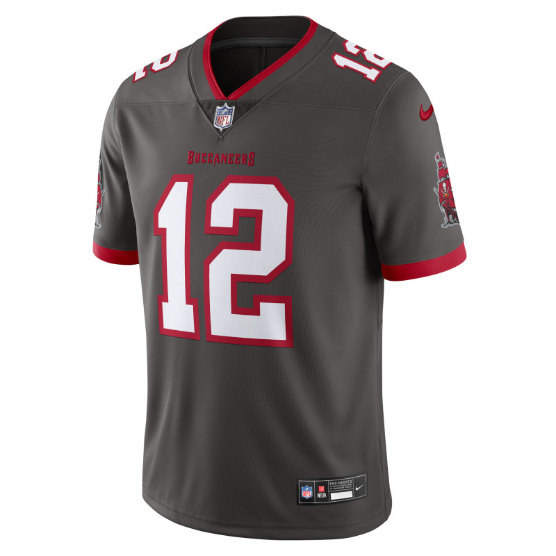 Men's Tampa Bay Buccaneers Tom Brady Pewter Alternate Vapor Untouchable Limited Jersey