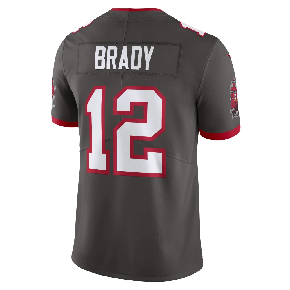 Men's Tampa Bay Buccaneers Tom Brady Pewter Alternate Vapor Untouchable Limited Jersey