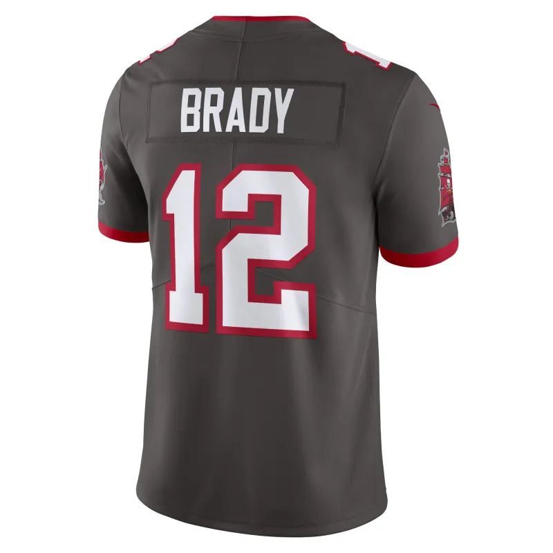 Men's Tampa Bay Buccaneers Tom Brady Pewter Alternate Vapor Untouchable Limited Jersey