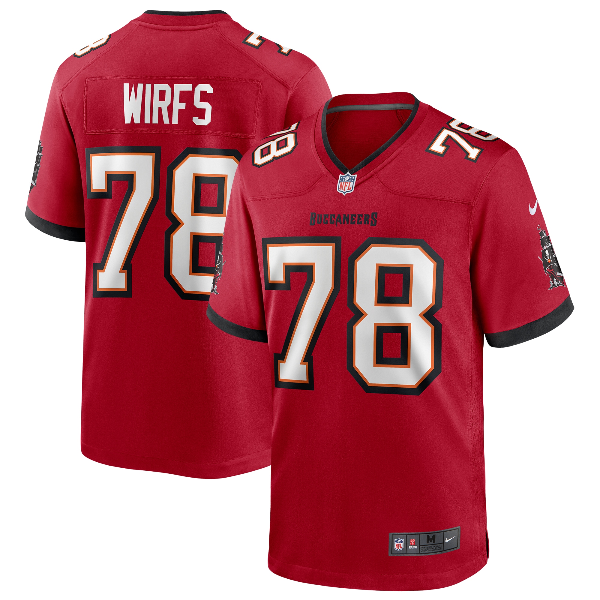 Men's Tampa Bay Buccaneers Tristan Wirfs Red Player Game Jersey