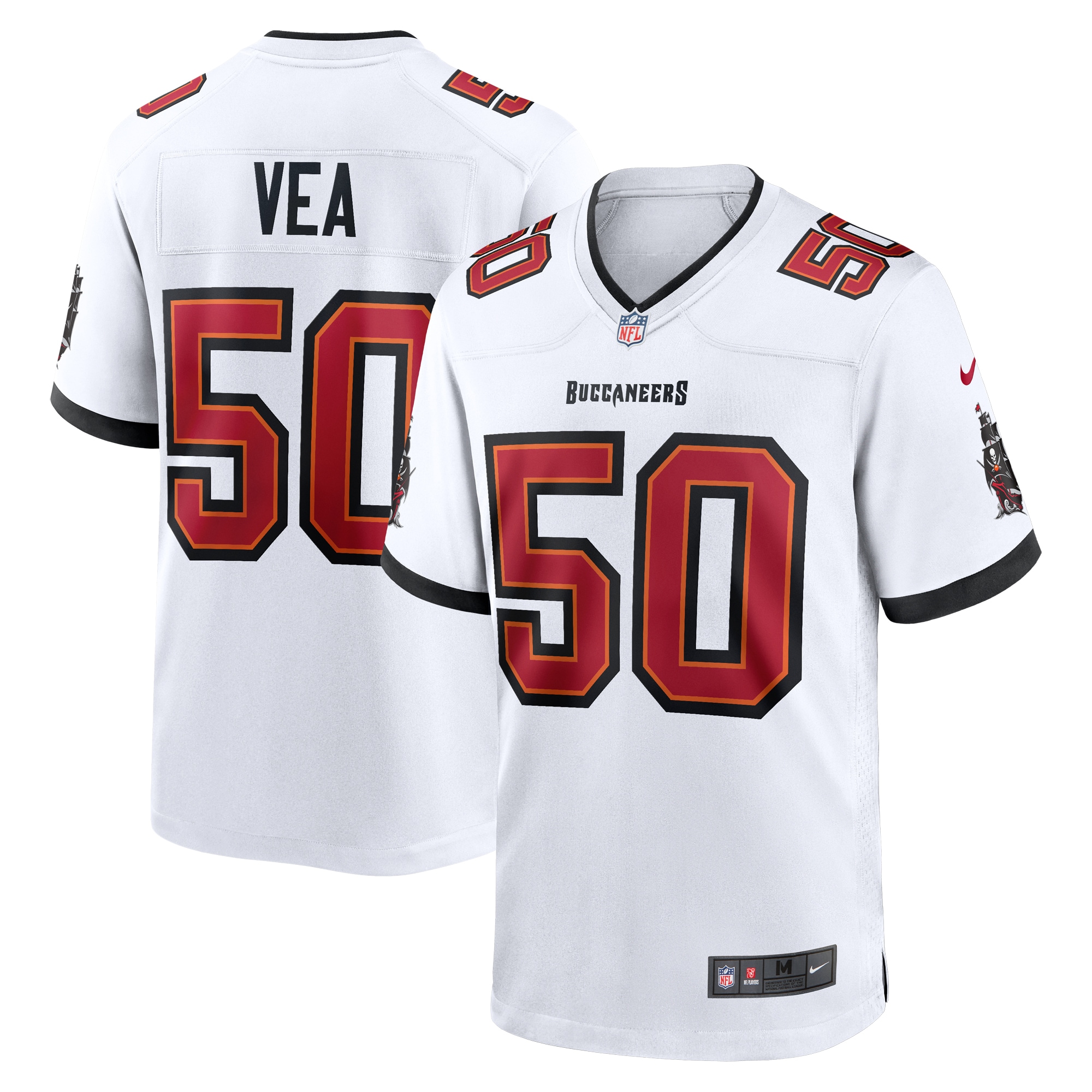 Men's Tampa Bay Buccaneers Vita Vea  White White Game Jersey