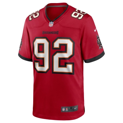 Men's Tampa Bay Buccaneers William Gholston Red Game Jersey 02