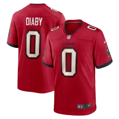 Men's Tampa Bay Buccaneers YaYa Diaby  Red Game Jersey 01