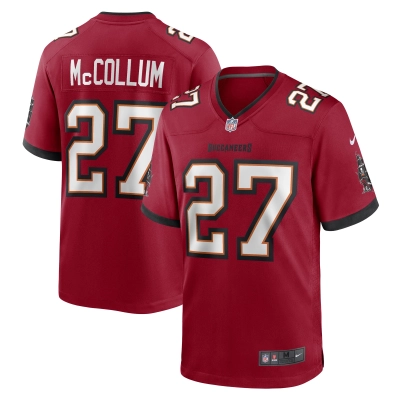 Men's Tampa Bay Buccaneers Zyon McCollum Red Game Player Jersey 01