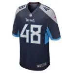 Men's Tennessee Titans Beau Brinkley Navy Game Jersey