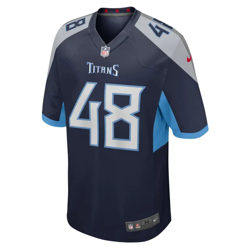 Men's Tennessee Titans Beau Brinkley Navy Game Jersey
